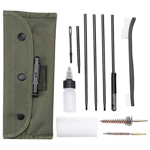 Xrten Gun Cleaning Kit Set 12 in 1, Portable Brush Rod Nylon Brush Tools for Cleaning with Carrying Bag Cover