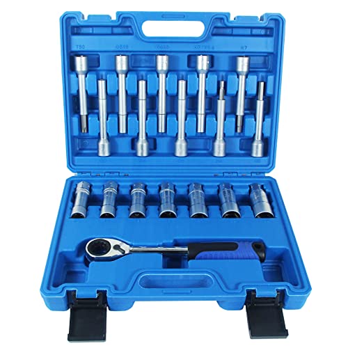 Diagnosis and Replacement of Shock Absorber and Strut Due to Fluid Leak - GM Passenger Cars and Trucks 4 UTMALL 18PCS Steering Hub Suspension Shock Absorber Strut Nut Removal Tool Socket Kit