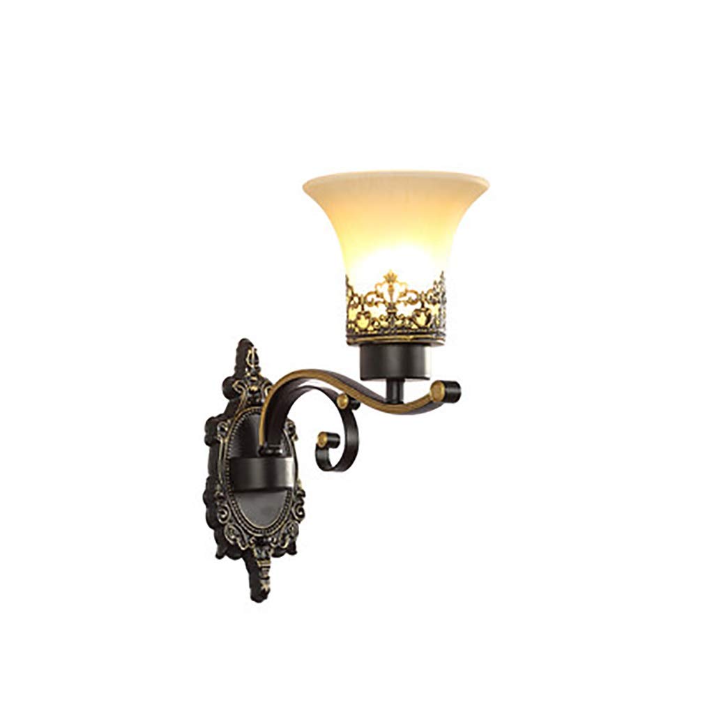HynJGih Wall lamp Wrought Iron Bedroom Bedside lamp Nordic Living Room wall Creative Outdoor Aisle wall lamp(C)