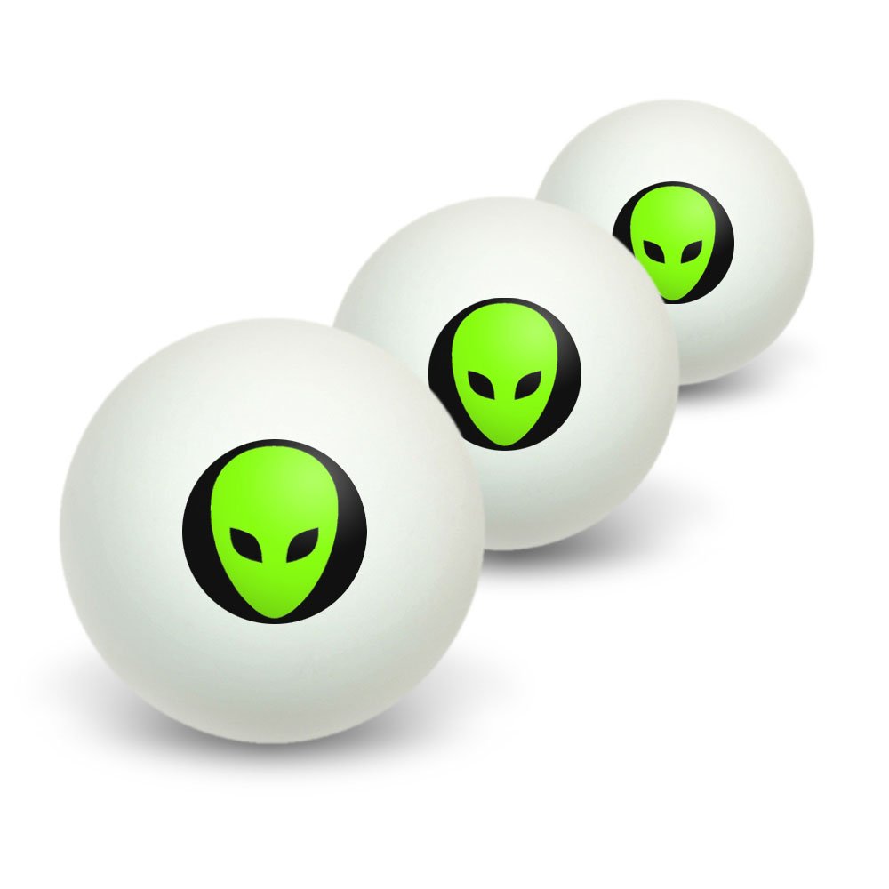 GRAPHICS & MORE Alien Head - Roswell Novelty Table Tennis Ping Pong Ball 3 Pack