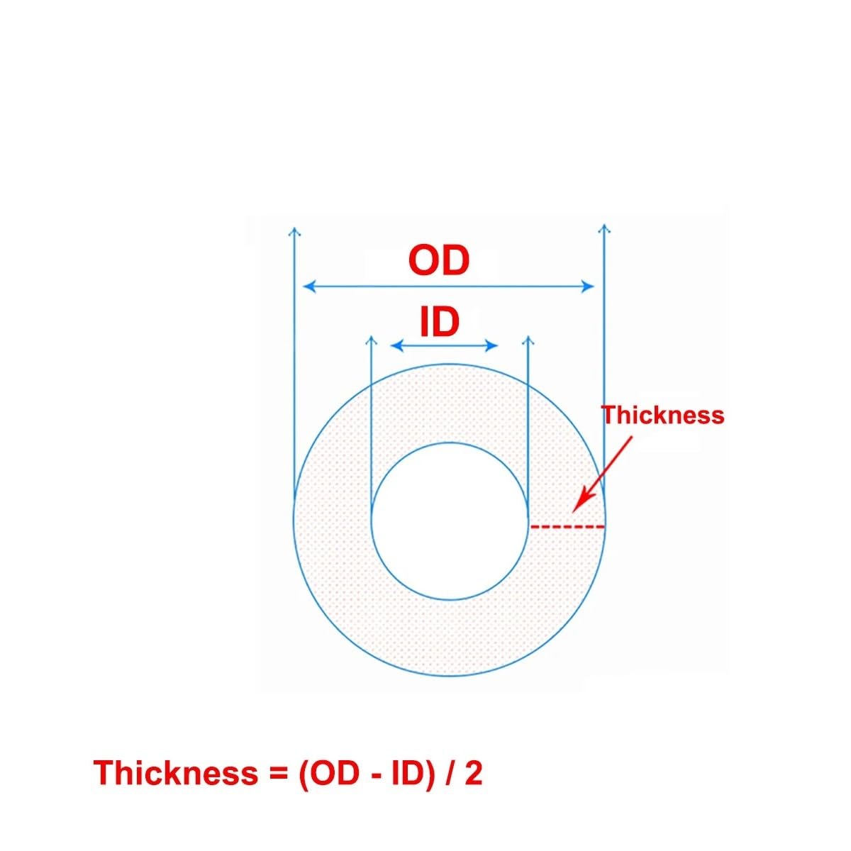 Tubo flessibile in gomma siliconica oversize da 1 m, spessore 1 mm, D12-160 mm, tubo grande, interno, grado industriale, ID*OD(100x102mm)