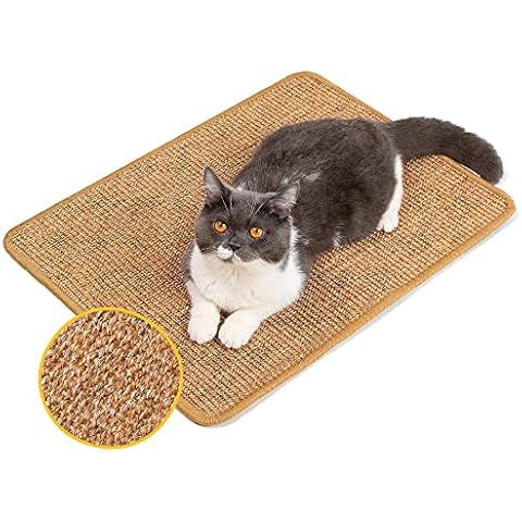 Conlun Cat Scratcher Mat,Natural Sisal Cat Scratch Pad,Horizontal Floor Cat Scratching Pads Rug for Indoor Cats Grinding Claws Nails,Cat Furniture Protector for Couch & Carpets & Sofas Cover