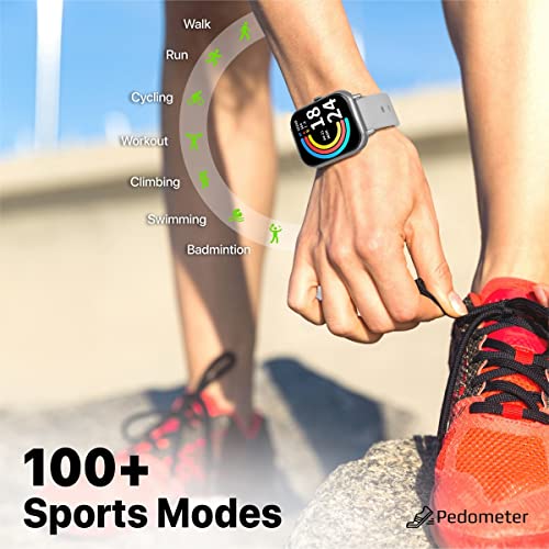Image of Promate Xwatch-C18 Superfit Smart Watch, 1.83 inch Display Bluetooth Calling, IP67 Water Resistant, 15 Days Battery Life, 100+ Sports Modes, Real-Time HR Monitor, 100+ Customizable Watch Faces (Graphite)