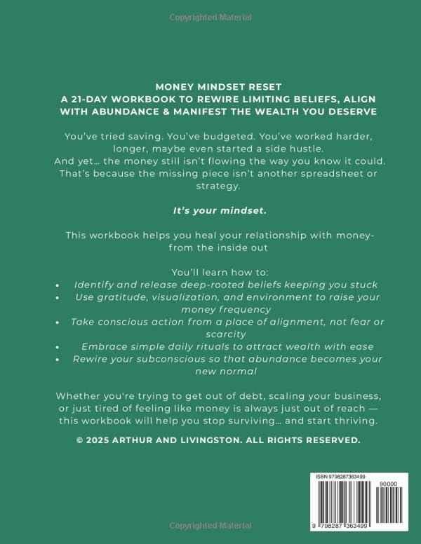 Money Mindset Reset: A 21-Day Workbook to Rewire Limiting Beliefs, Align with Abundance & Manifest the Wealth You Deserve - Image 2