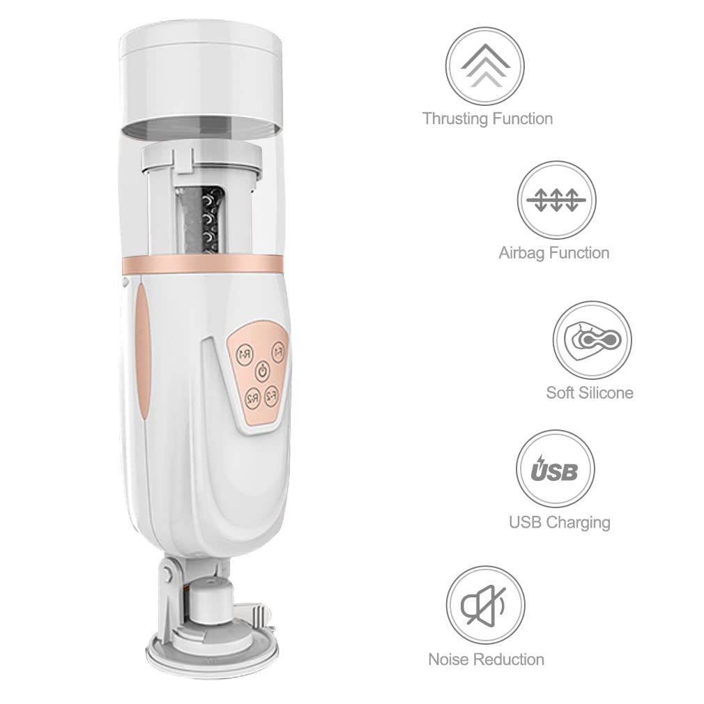 Masturbâteur Cup Va et Vient Automatique Rechargeable Homme avec Voix et 10 modes Vibration,Sextoyse Succion,Masturbeuse Homme Electrique Silicone