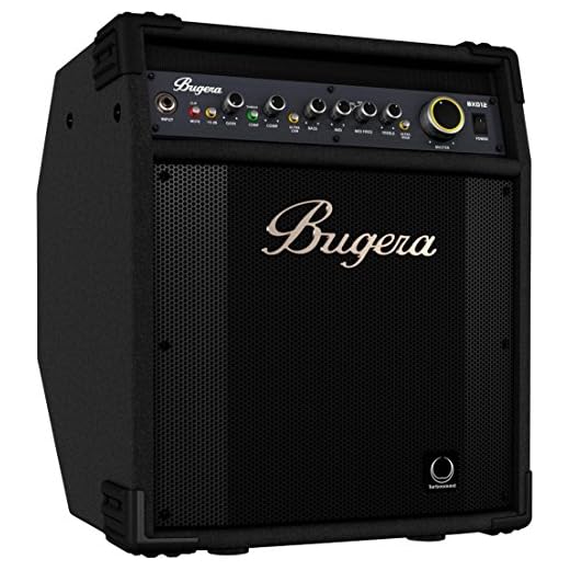 BUGERA BXD12 1000-Watt 2-Channel Bass Amplifier with 12" Turbosound Speaker FBQ Spectrum Analyzer Black