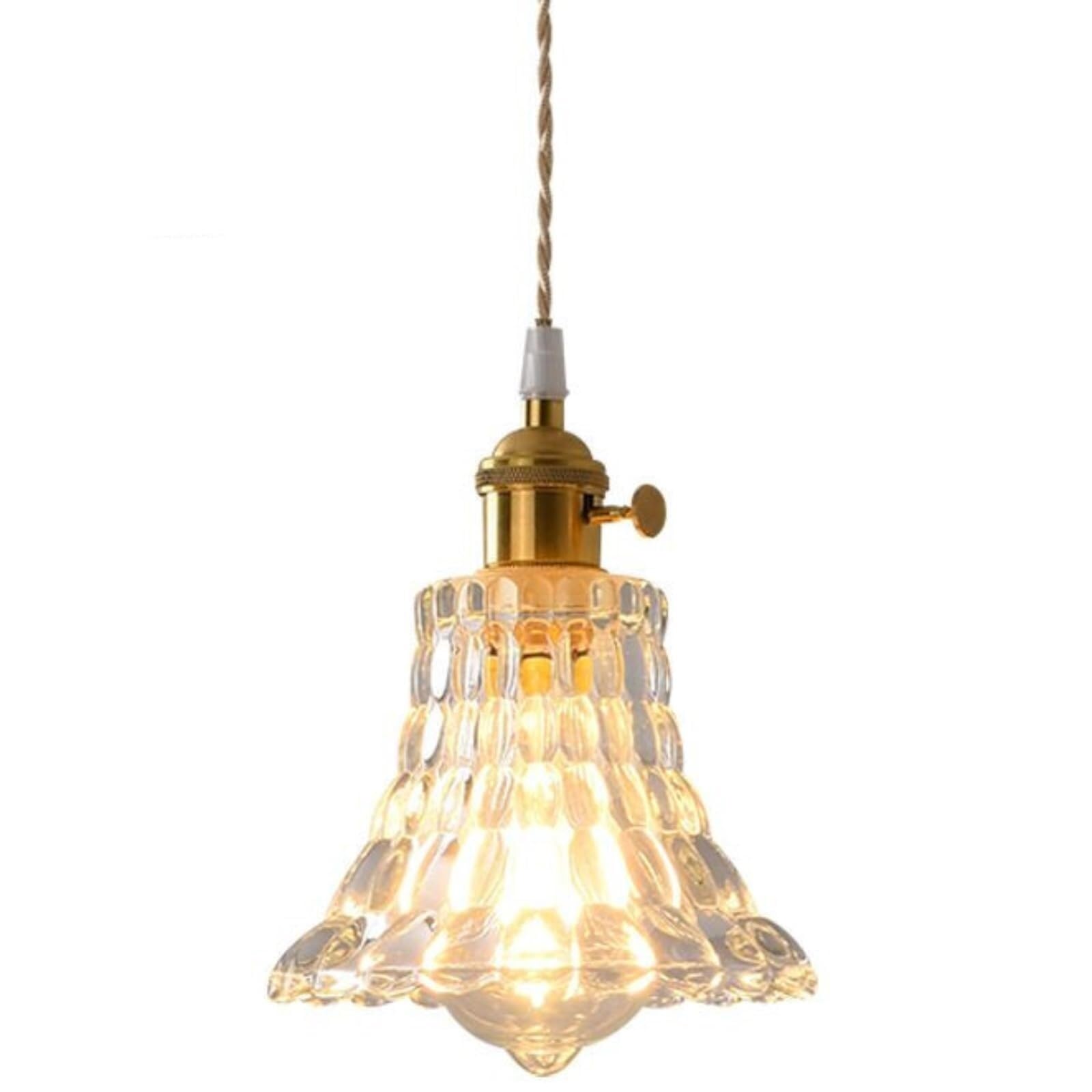 Lustre suspendu en verre de qualité supérieure avec douille E26 E27 - 8