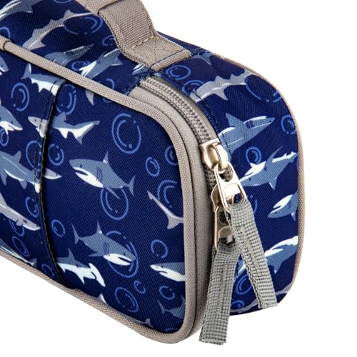 Image of Choco Mocha Dinosaur Pencil Case for Boys, Soft Pencil Case Kids Pencils Pouch for Kindergarten Boys, Gray