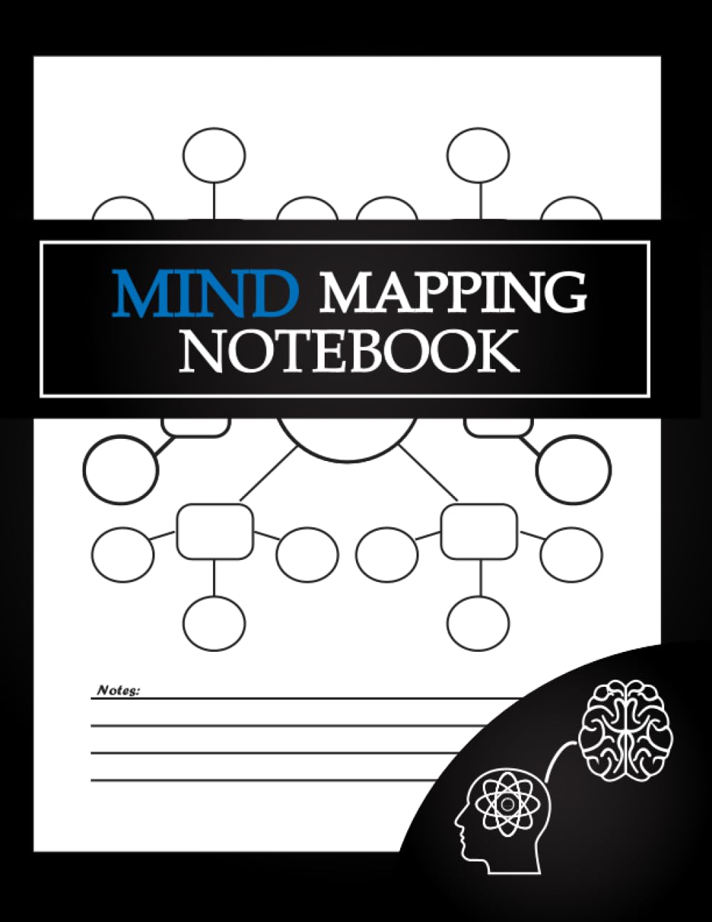 Mind Mapping Notebook: Mind Mapping Workbook with Blank Mind Map Templates, Mind Mapping Planner for Brainstorming Ideas and Notetaking for Home, Business, Work, School