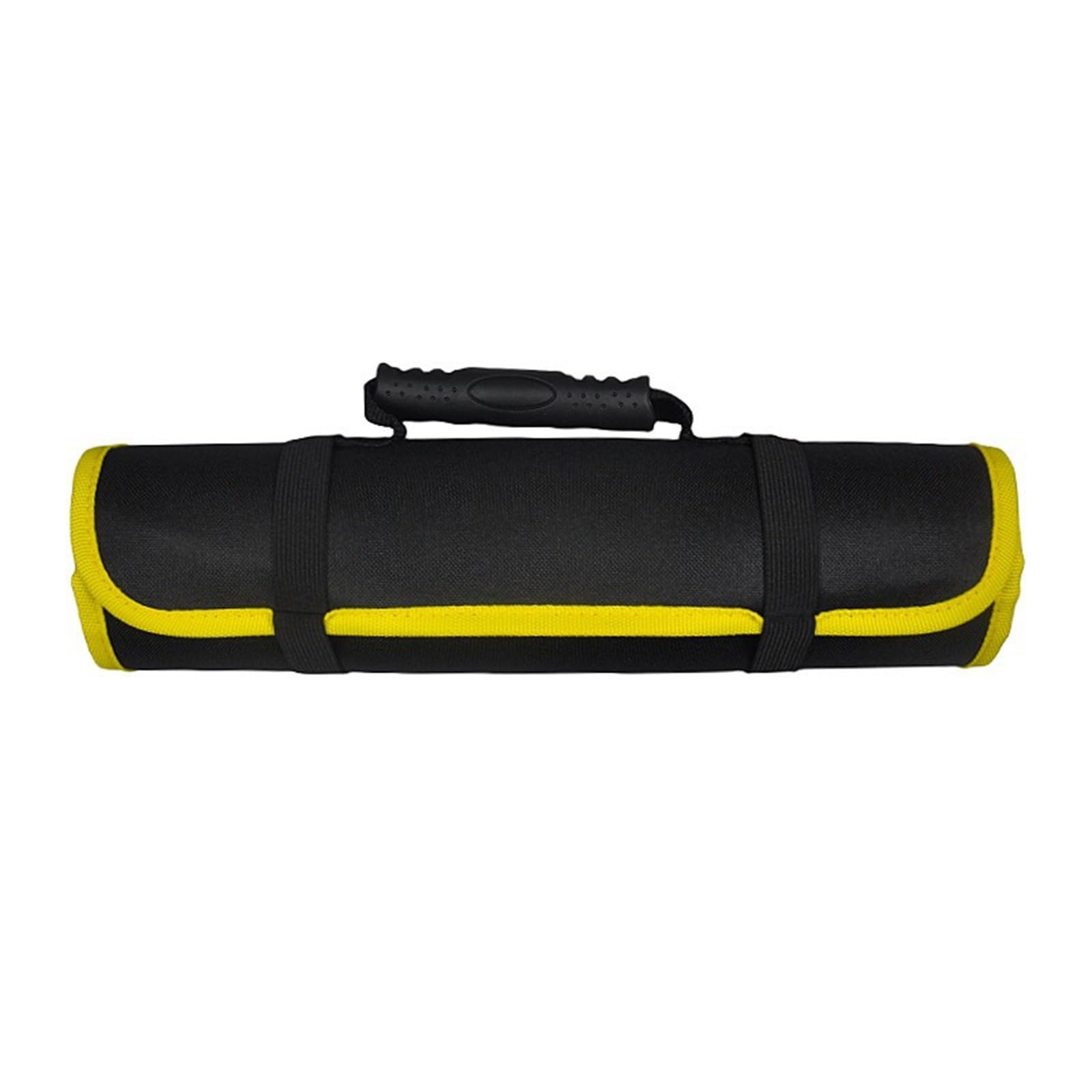 Portable All Weather Tool Bag Featuring Ergonomic Handle Multi Layer Compartments Professional Electricians Rolling Up Electrician Tool Bag Featuring Multiple Compartments and Reinforced Base