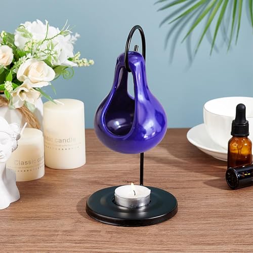 Image of Pure Source India Aroma Set with 10 ML Aroma Oil Lemon Grass and 4 Tea Light Candles, and Rose Aroma Fragnance (Blue)