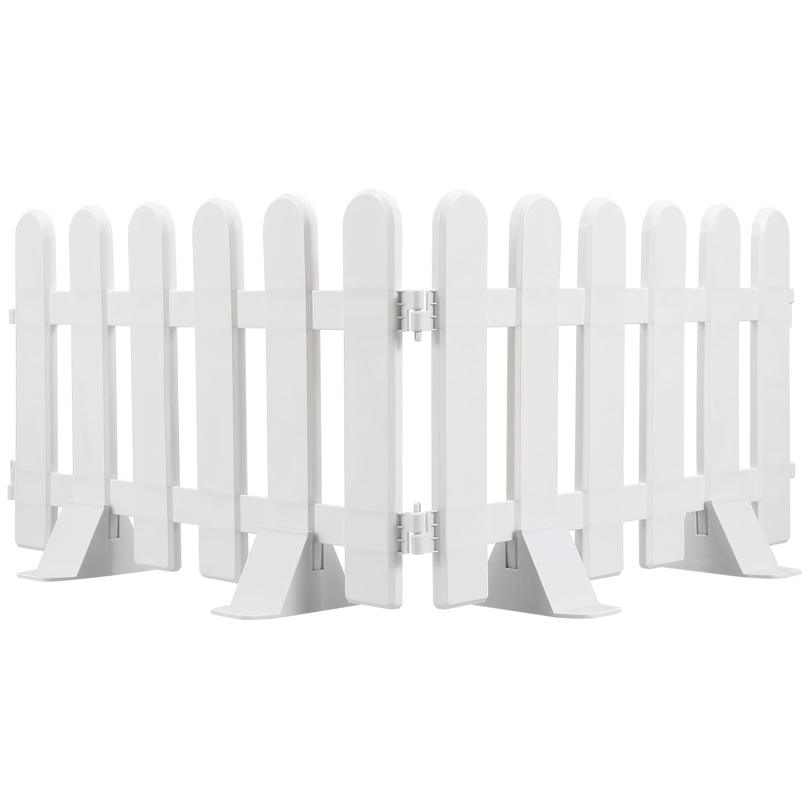 Amazon | NUOLUX ガーデンフェンス 花壇 屋外 庭フェンス 柵 白