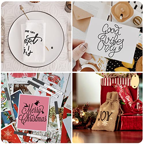 Image of REALIKE Variety Pens for Cricut Maker 3 /Maker 4 /Maker /Explore 3 /4 /5 /Air 2 /Air,Black Pens Set of 7Pack Include Fine Point Pen,Glitter Gel, Marker, Calligraphy Writing Drawing Pens