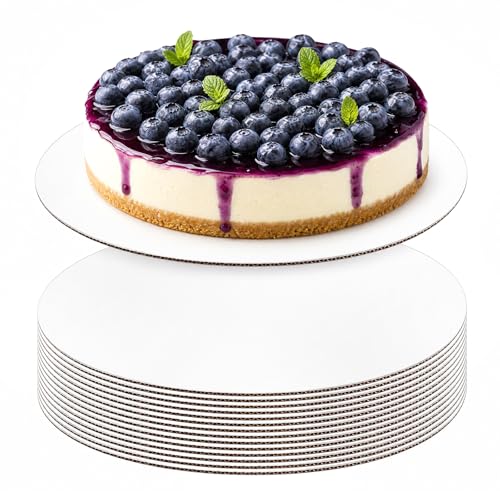 Cmkura 15 Pack 12 Inch Round Cake Boards,White Cardboard Cake Rounds