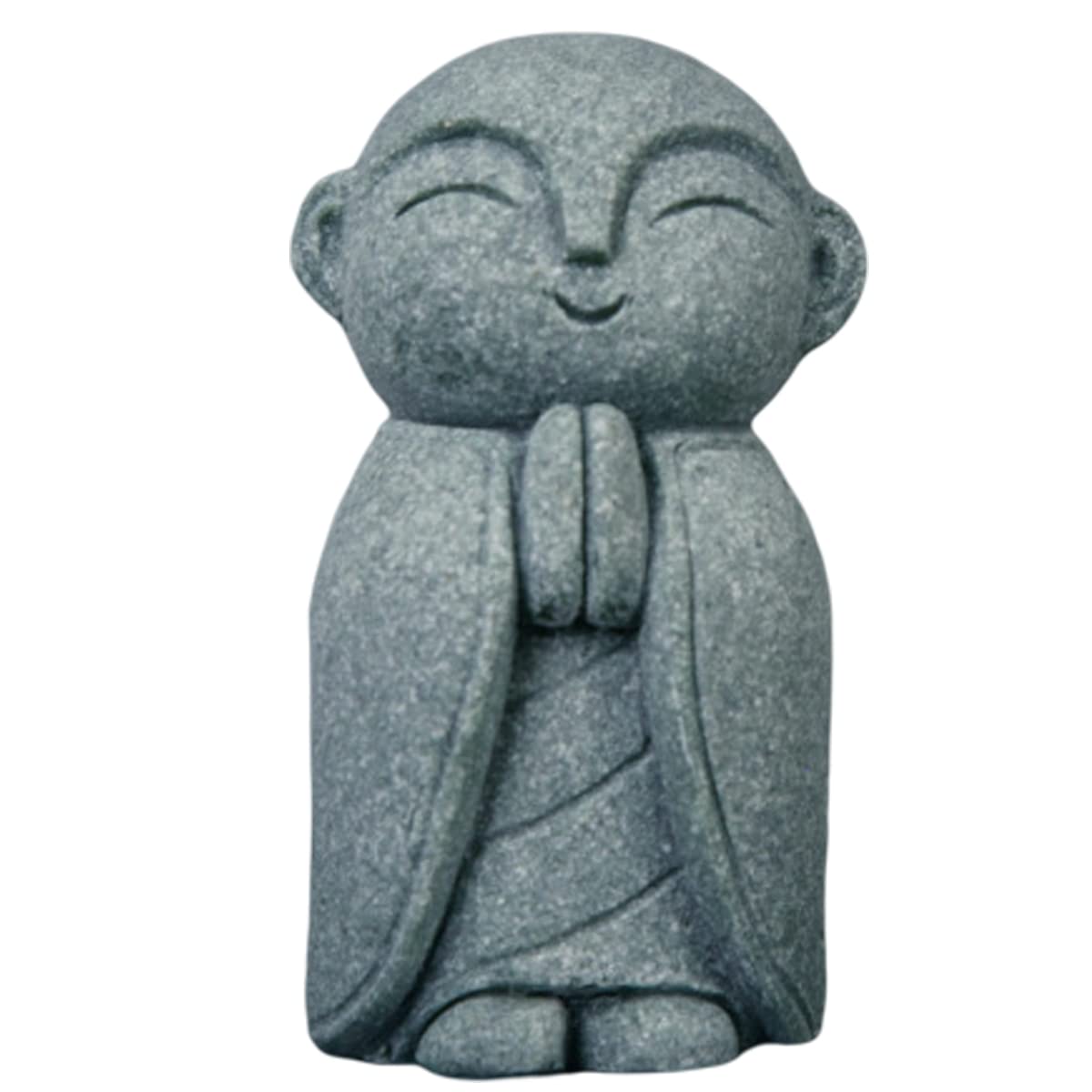livelyfish Mini Monk Statue Japanese Buddha Figurine Feng Shui Praying Monk Statues Sandstone Sculptures for Fish Tank Aquarium Home Decoration, 10