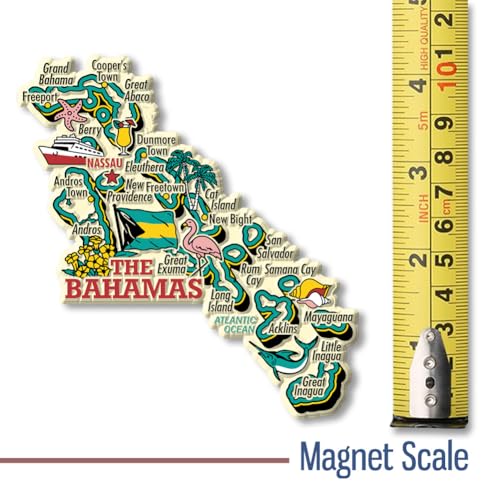 Imán decorativo mapa jumbo Bahamas 4 pulgadas miniatura 2