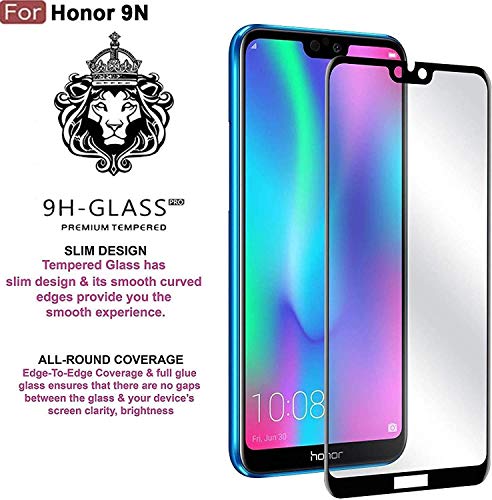 Image of Screen Protector for Huawei Honor 9N (Black) Tempered Glass Edge-to-Edge 6D Screen Guard With Installation Kit
