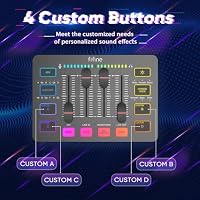 FIFINE XLR Streaming Mikrofon und Gaming Audio Mixer, USB Dynamisch Microphone Gaming PC für Podcast Studio, Streaming RGB PC Mixer mit XLR Mikrofon Interface (AM8 + SC3) – Ansicht 5