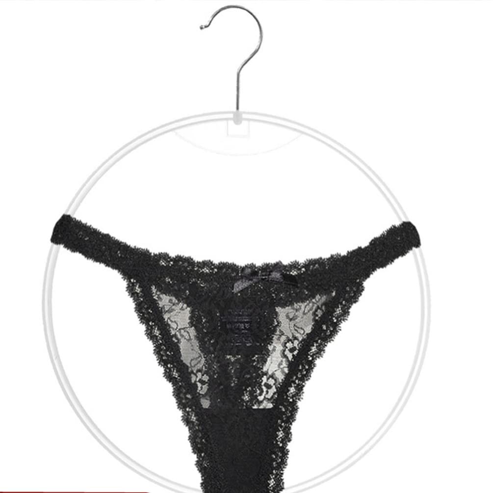 10pcs Bikini Hanger Brief Display Ring Round Bikini Display Hanger Underwear Drying Rack Underwear Displaying Hanger Ring Bikini Stainless Steel Panty Clip The Circle Women's