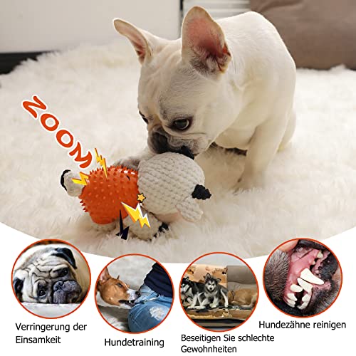 BARMI Hunde-Plüschspielzeug Hundespielzeug Quietschendes interaktives Hundespielzeug für kleine und mittelgroße Hundewelpen großer Rassen