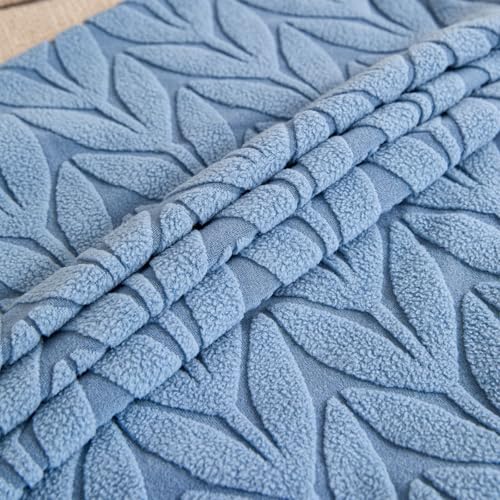 Image of HOMETHREADS Stretchable Elastic Jacquard Chair Seat Cover - Removable & Washable, Durable Seat Protector for Dining Room, Kitchen, Restaurant & Party Chairs (Blue, Pack of 8)