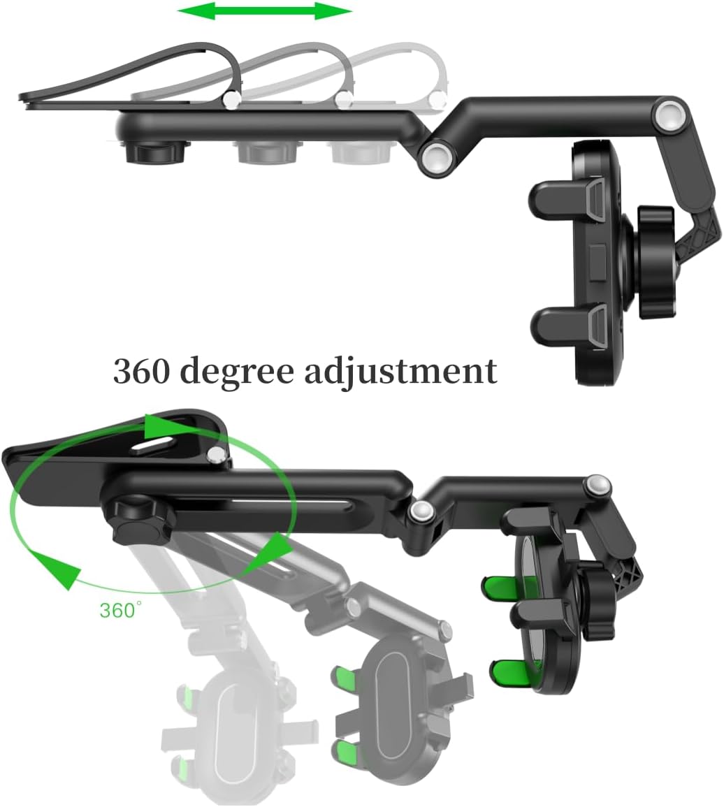 Temvue Car Photography Phone Mount Stabilizer, Universal Cell Phone Car Mount Metal Anti-Shake POV View for Navigation Live Streaming Self-Recording & Video Driving - Image 3