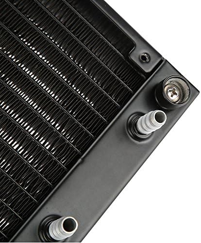 Richer-R Aluminum PC Heat Exchanger Radiator,12 Tubes PC Computer Heat Exchanger Fast Heat Dissipation Chip Cooling Water Cooler Tube for PC(360mm)