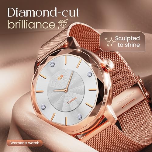 Image of GOBOULT Alora Smart Watch 1.19'' AMOLED Display, BT Calling, Rotating Bezel, 150+Watchfaces, 800 Nits Brightness, AI Voice Assistant, SpO2 Monitoring, 120+ Sports Mode (Rose Gold)