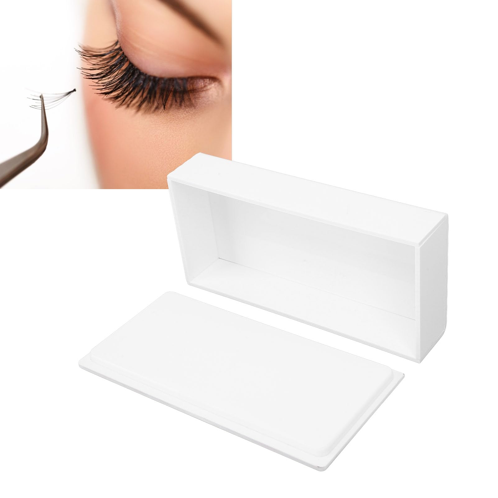 Aufbewahrungsbox für falsche Wimpern, verdickter Acryl-Organizer für Wimpernverlängerungen mit Deckel, wasserfeste und staubdichte Palette für das 