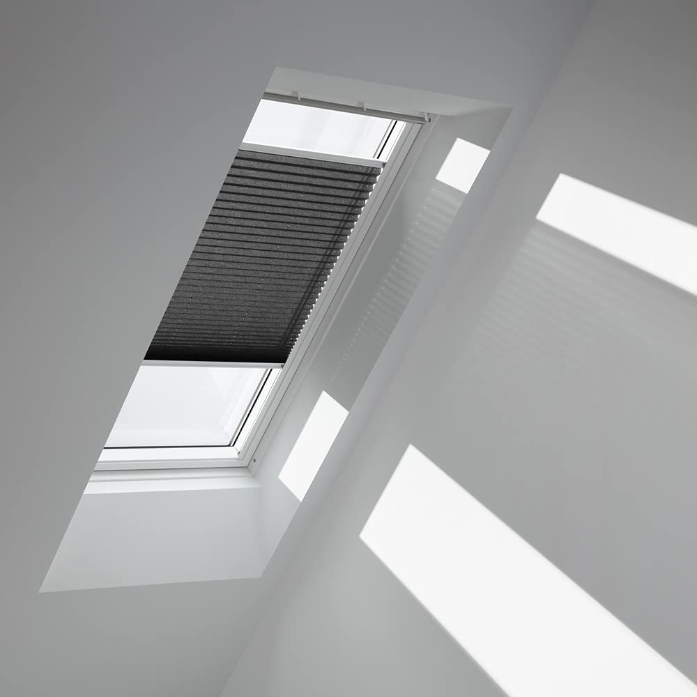 VELUX Original Plissee (FHL), Weisse Seitenschienen, FK08, Graphit/FHL FK08 1274SWL