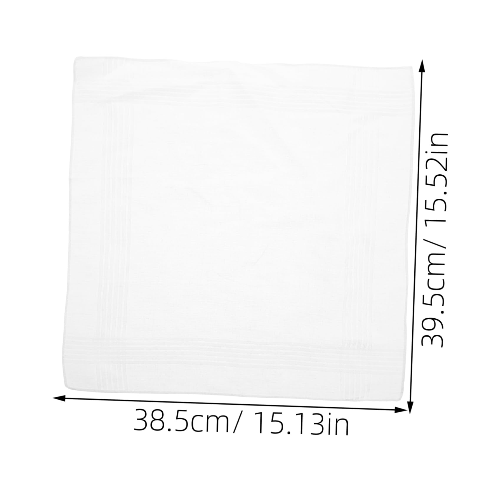 Homoyoyo White Cotton Handkerchiefs for Men Women Soft Breathable Formal Pocket Squares for Weddings Special Occasions Daily Use Elegant Design