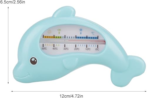 Miniatura 4 de Termómetro de delfín, termómetro de agua para bañarse, termómetros de animales lindos para el cuidado del baño de seguridad (delfín azul)