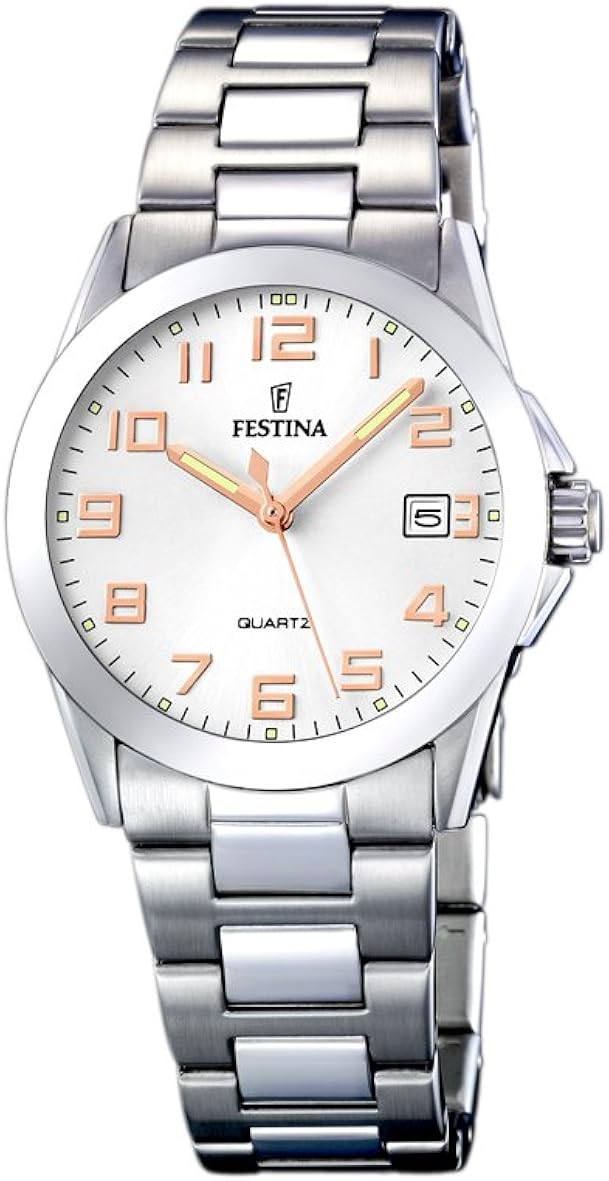 Festina Reloj Analógico para Mujer de Cuarzo con Correa en Acero Inoxidable F16377/3