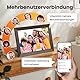 Frameo Digitaler Bilderrahmen WiFi, 10,1 Zoll Bilderrahmen 1280 × 800 HD IPS Touchscreen 32 GB Speicher, Auto-Rotate Cloud-Fotorahmen Diashow, Teilen Sie Fotos Videos aus der Ferne mit Mutter, Vater