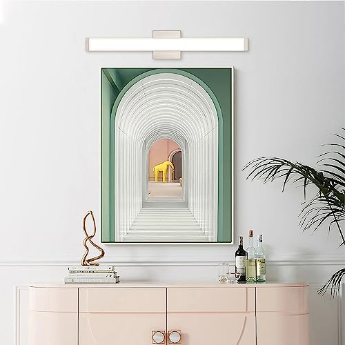 Yhtlaeh 7610 Bathroom Vanity Light Brushed Nickel Square Led 24 Inch 14W 4000K Natural White Light Wall Bar Lighting Fixtures Over Mirror thumb #7