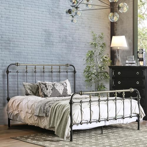 Furnitureofamericaceciltransitionalmetaltwinspindlebedinantiqueblack  Urban Country Home Decor Furniture of america cecil transitional metal twin spindle bed in antique black  urban country home decor
