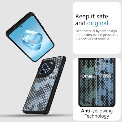 Image of Foso Royal Shock Proof Back Cover Case for OnePlus 12R 5G (PC+TPU) (Honey Comb)