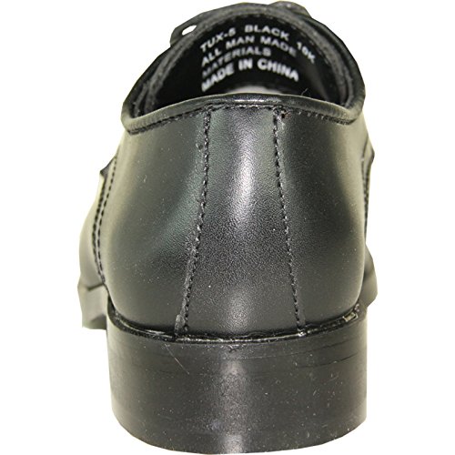 Image of VANGELO Men Dress Shoe TAB and Tux Oxford Formal Tuxedo for Prom Wedding Uniform Medium and Wide Width Black Grey Ivory White Patent