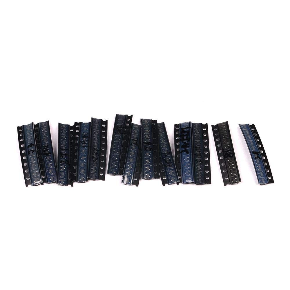 MMBT3904 MMBT3906 MMBT5551 MMBT5401 A1015 C1815 S8050 S8550 13 valori X 10 pezzi = 130 pezzi Kit assortimento transistor Replacement resistor
