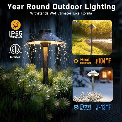 Solar Pathway Lights Outdoor 12-Pack