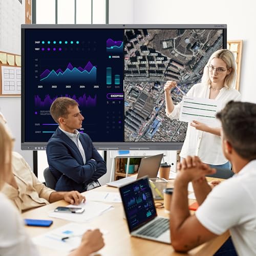 Image of Shiarffe X5 Smart Board 75 Inch 4K Interactive Whiteboard | 8GB RAM + 128GB Storage, All-in-One Touchscreen Monitor, Built-in 48MP Camera, Mics and Speaker, Board Only