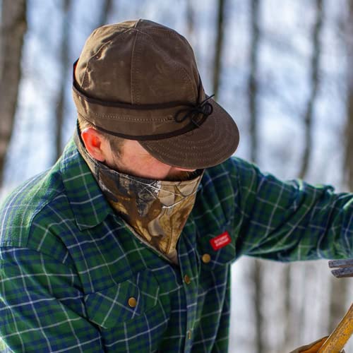 Stormy Kromer Waxed Cotton Cap - Lightweight Fall Hat With Earflaps Sand #TOP2