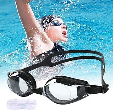 Image of PELO Inflatable Swimming Water Pool Party Summer Bath Tub for Kids and Adults (Swim goggle Black)