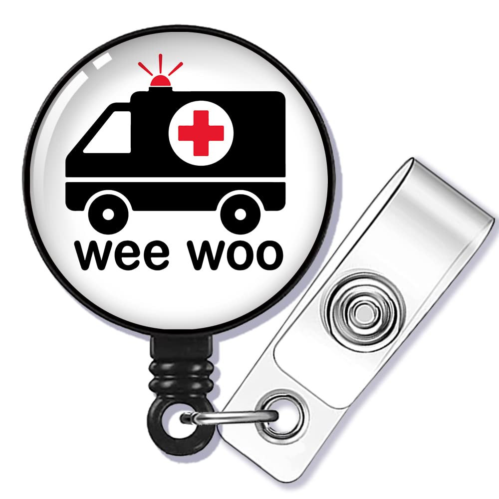 Paramedic EMT Rescue Medical Retractable Badge Reel ID Holder