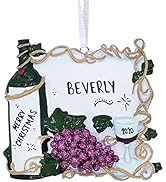 UniqXmas Personalized Wine Christmas Ornament 2023 - Free Handwritten Customization | Customized ...