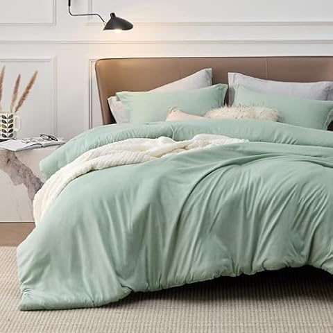 Bedsure Sage Green Duvet Cover Set Cover