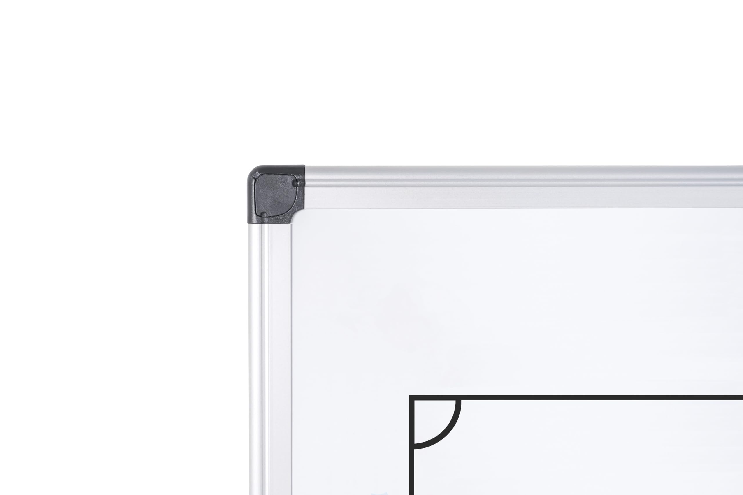 Bi-Office Maya Pizarra magnética de fútbol impresa - 600x900mm - Superficie de acero lacado con marco de aluminio