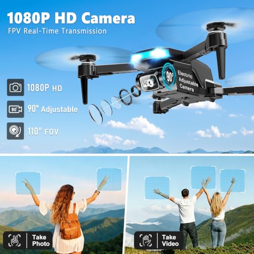 Drone with Camera and Screen on Controller 1080P Foldable for Adults Beginners Control - image 5