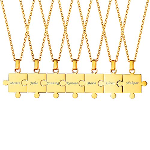 Collier BFF Amitié Personnalisé Idée Cadeau Idéale de 2 à 8 Pièces avec Boîte
