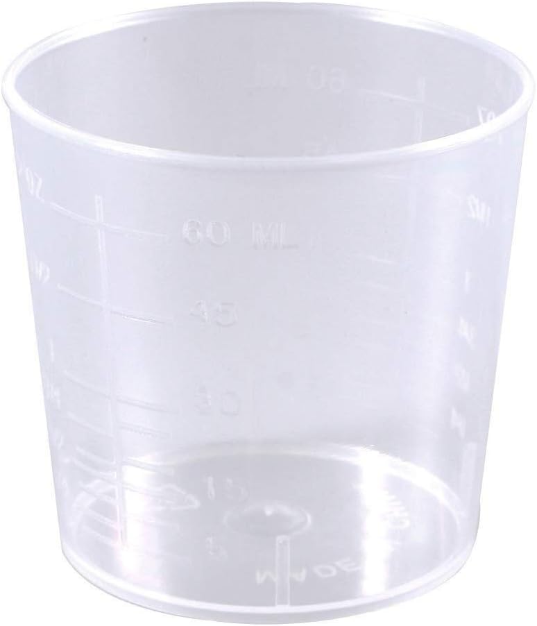 Ljlpropyh Kitchen Measuring Tools 60ML Beaker Measuring Cups Lab Cooking Liquid Container Paint Mixing Cups 25Pcs